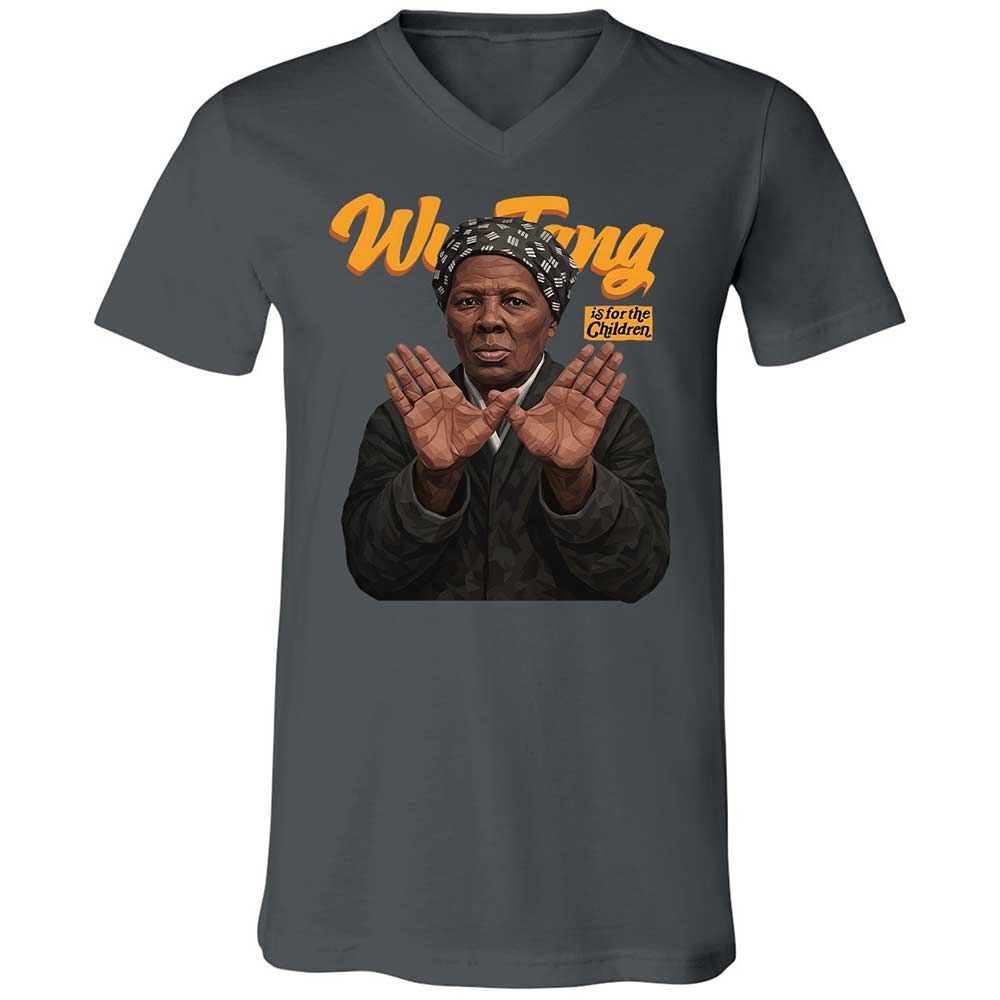 Unisex V-Neck T-Shirt - Black - Asphalt - 13