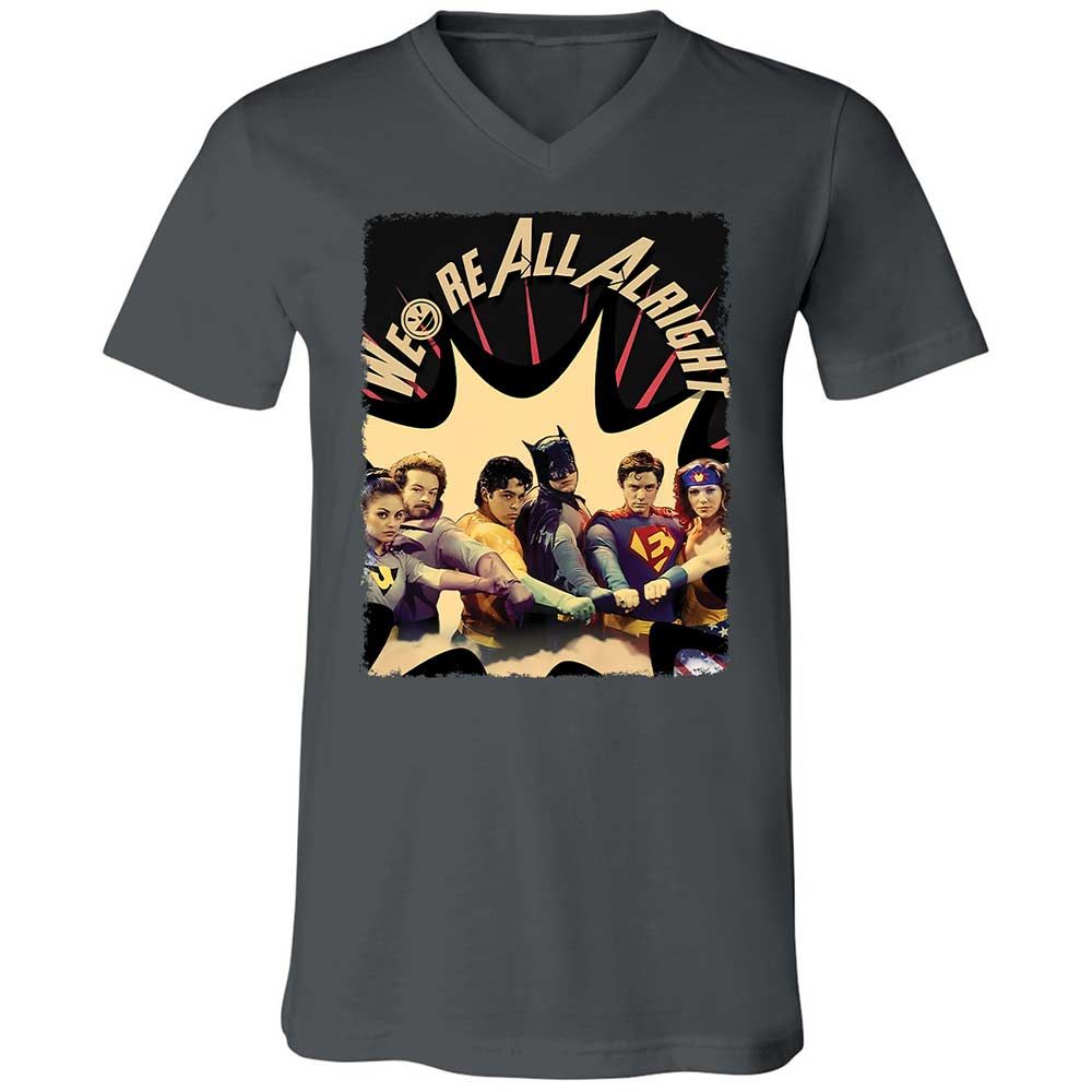 Unisex V-Neck T-Shirt - 6RKPQVZM - Asphalt - 13