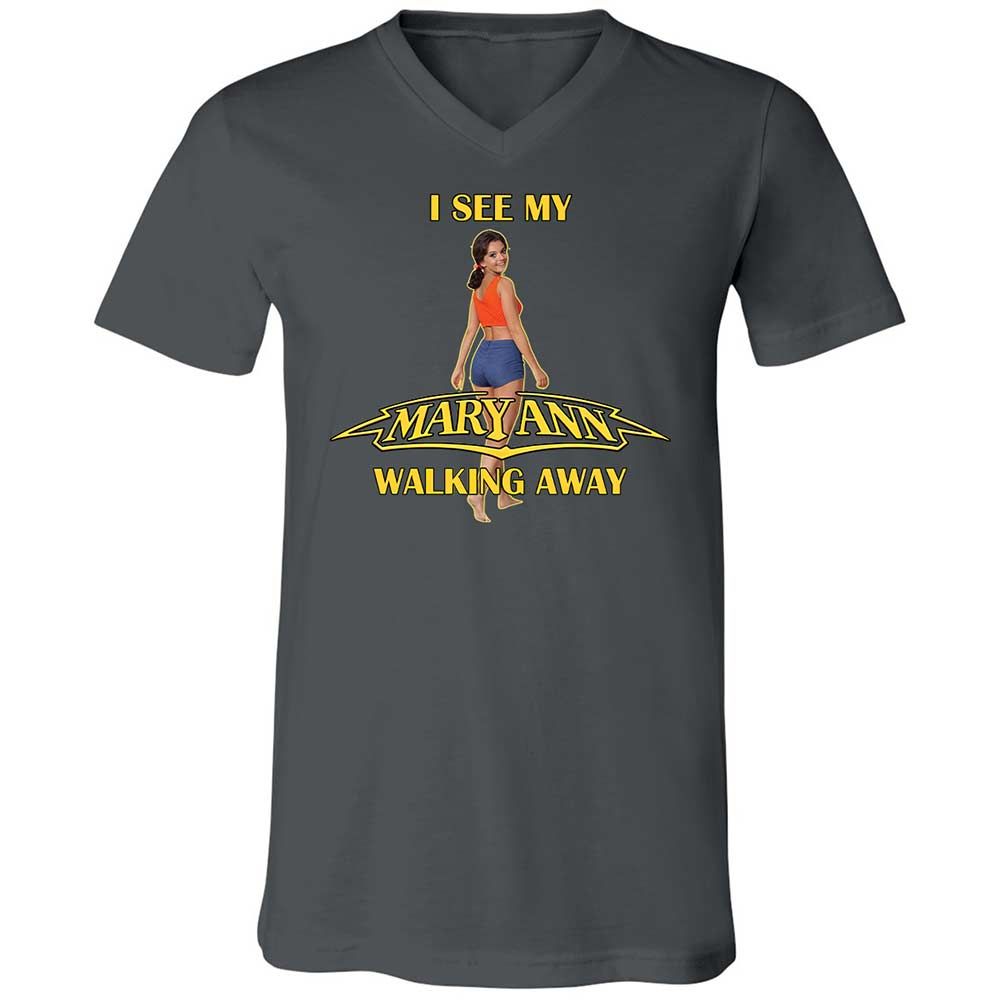 Unisex V-Neck T-Shirt - K8U6GMJ8 - Asphalt - 13