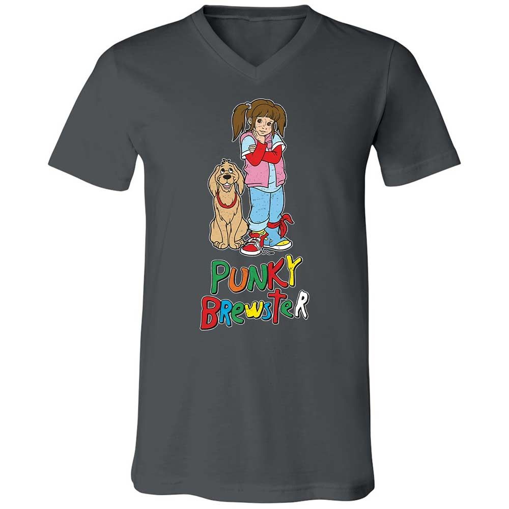 Unisex V-Neck T-Shirt - 37G7L8KB - Asphalt - 13