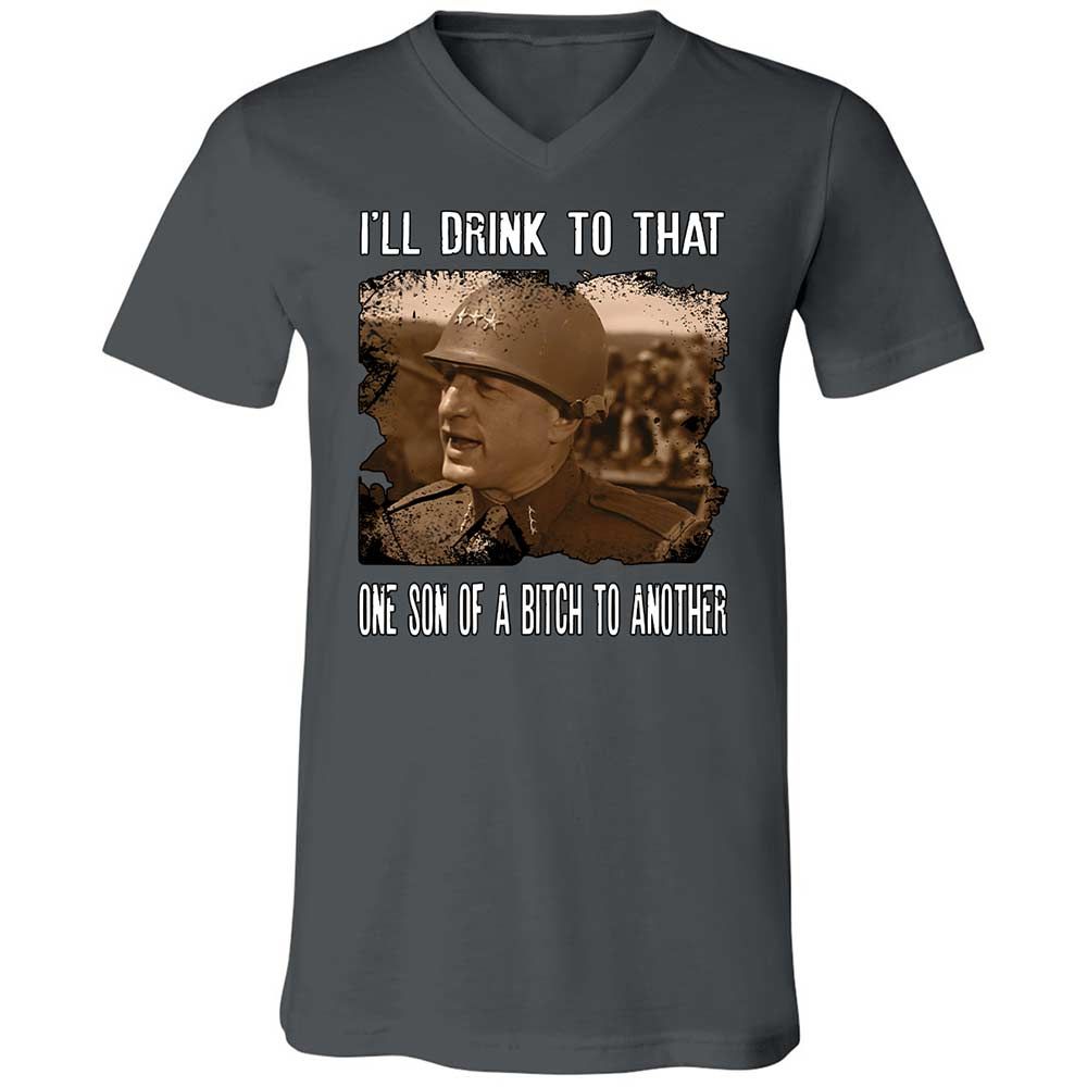 Unisex V-Neck T-Shirt - 4W4V21LE - Asphalt - 13