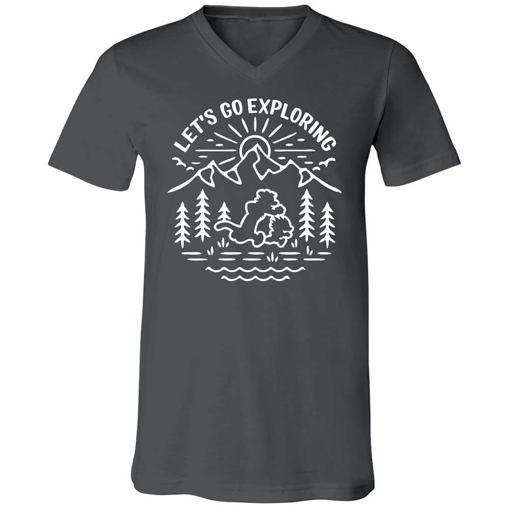 Unisex V-Neck T-Shirt - GEE99RSA - Asphalt - 13