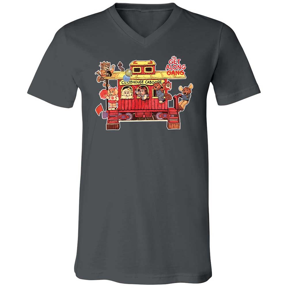 Unisex V-Neck T-Shirt - 74U9P9J7 - Asphalt - 13