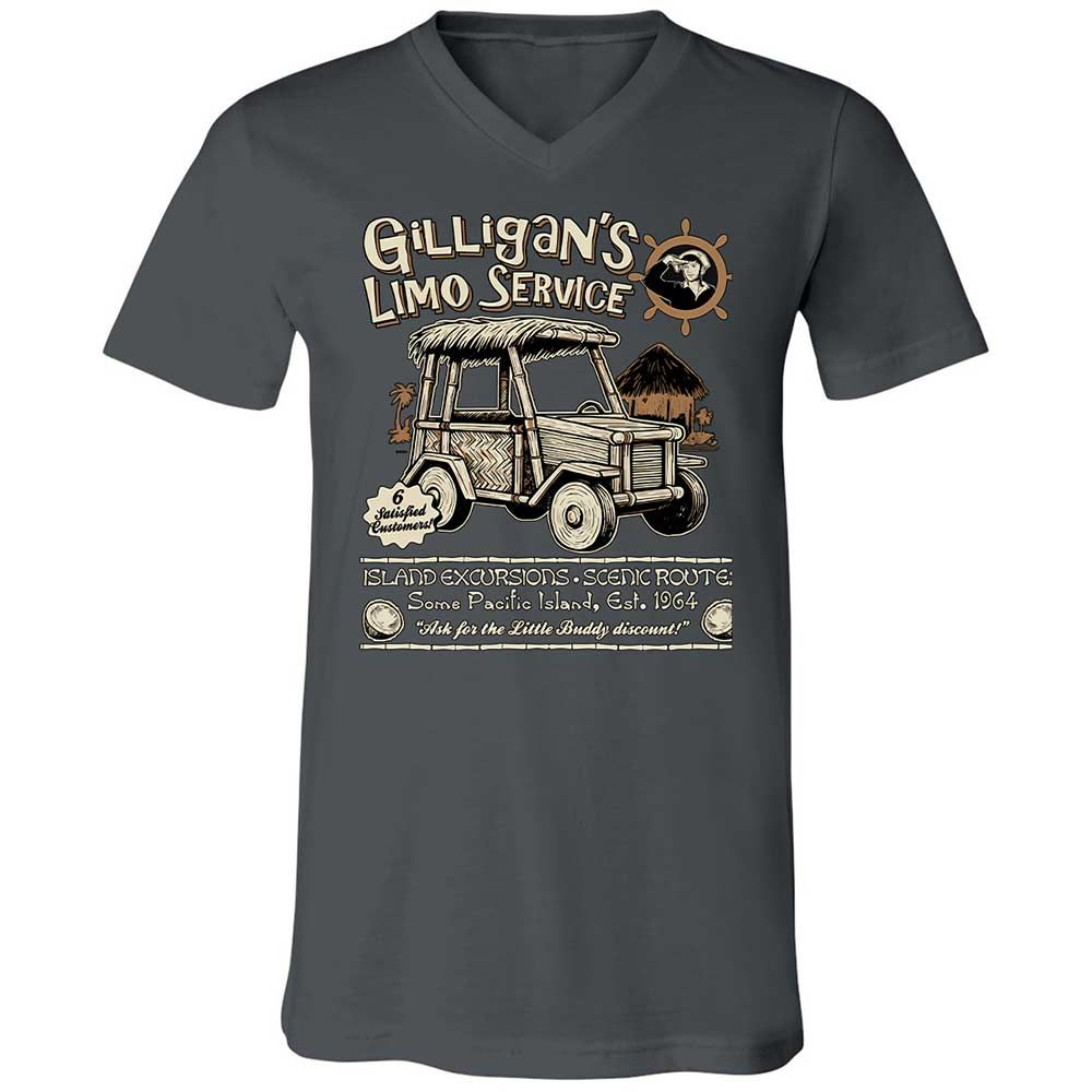 Unisex V-Neck T-Shirt - 6BLZMP7U - Asphalt - 13
