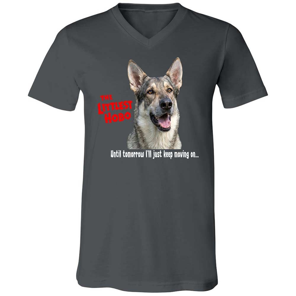 Unisex V-Neck T-Shirt - 17QFAPH8 - Asphalt - 13