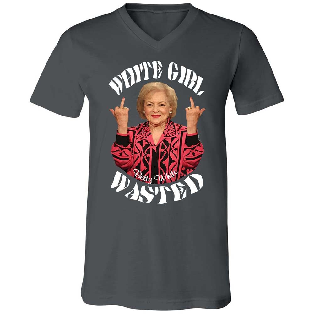 Unisex V-Neck T-Shirt - 5QLRSHA9 - Asphalt - 13