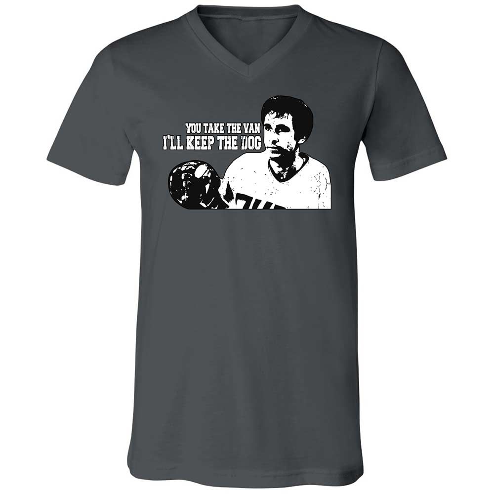 Unisex V-Neck T-Shirt - YB67RA82 - Asphalt - 13
