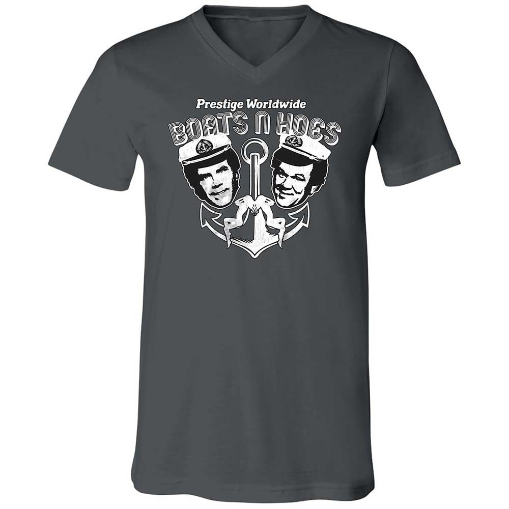 Unisex V-Neck T-Shirt - R9SCBAQ6 - Asphalt - 13