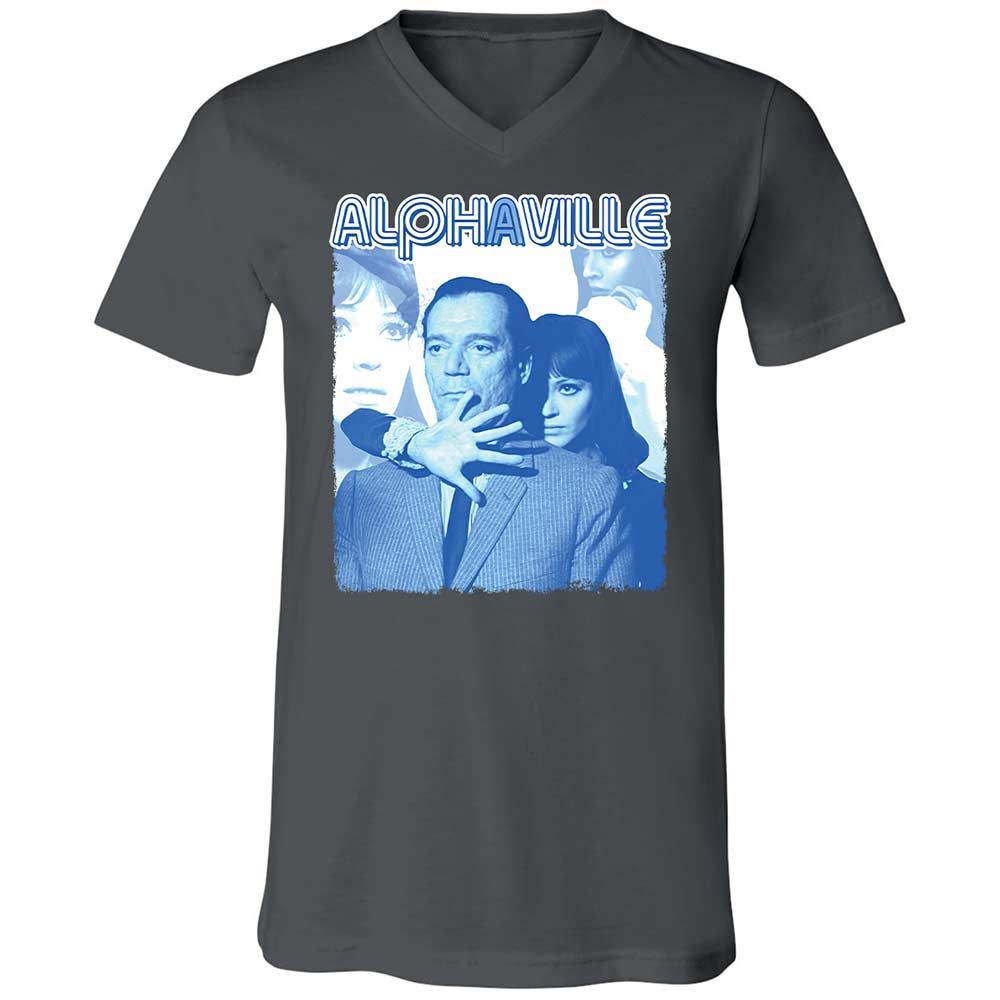 Unisex V-Neck T-Shirt - 5NZVBMGF - Asphalt - 13