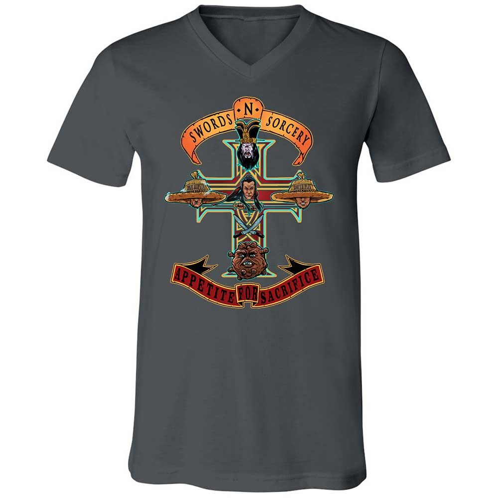 Unisex V-Neck T-Shirt - CNTNJ7CA - Asphalt - 13