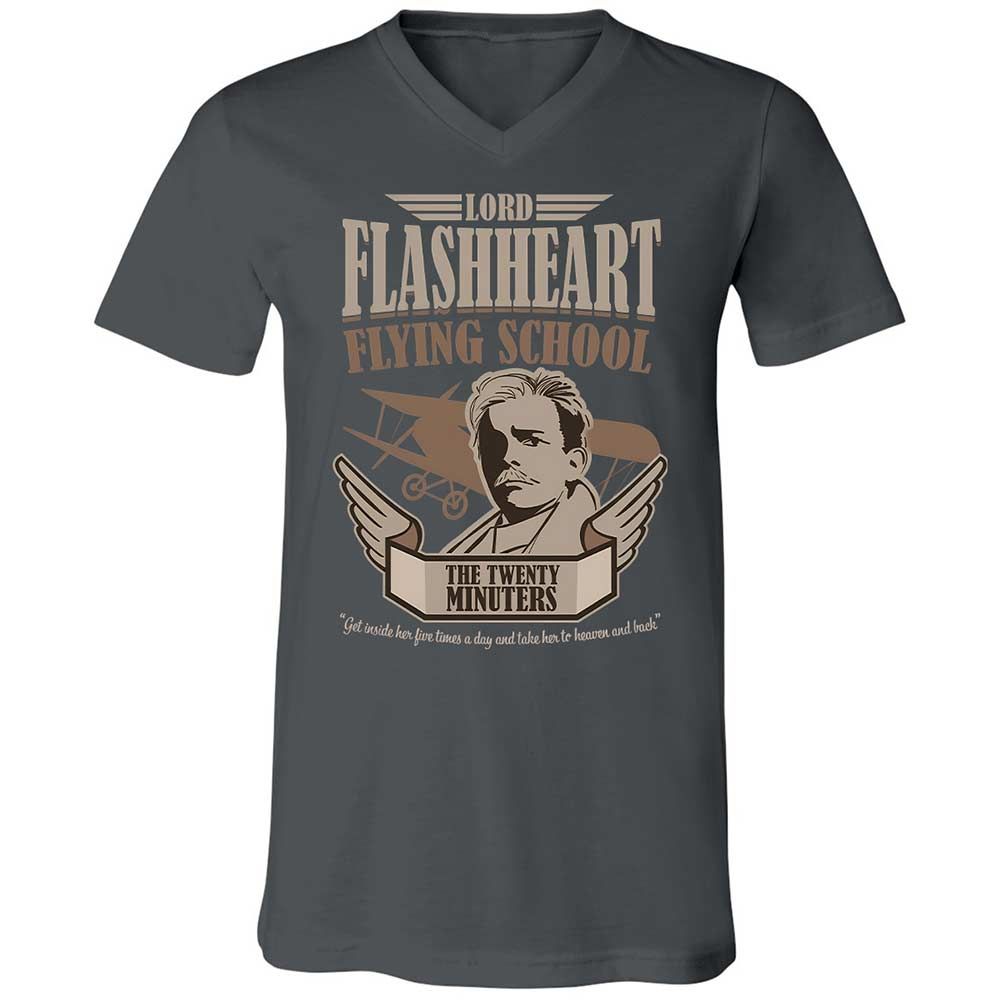 Unisex V-Neck T-Shirt - AAFSB9AT - Asphalt - 13
