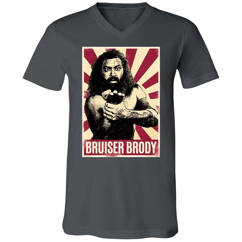 Unisex V-Neck T-Shirt - EMWXBR79 - Asphalt - 13