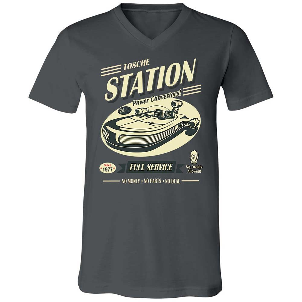 Unisex V-Neck T-Shirt - 83EFXEJU - Asphalt - 13