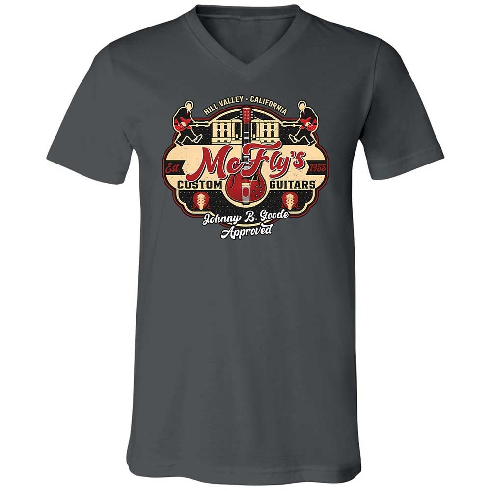 Unisex V-Neck T-Shirt - FNUBWPXR - Asphalt - 13