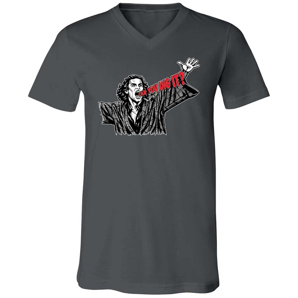 Unisex V-Neck T-Shirt - 3F9GJFQS - Asphalt - 13