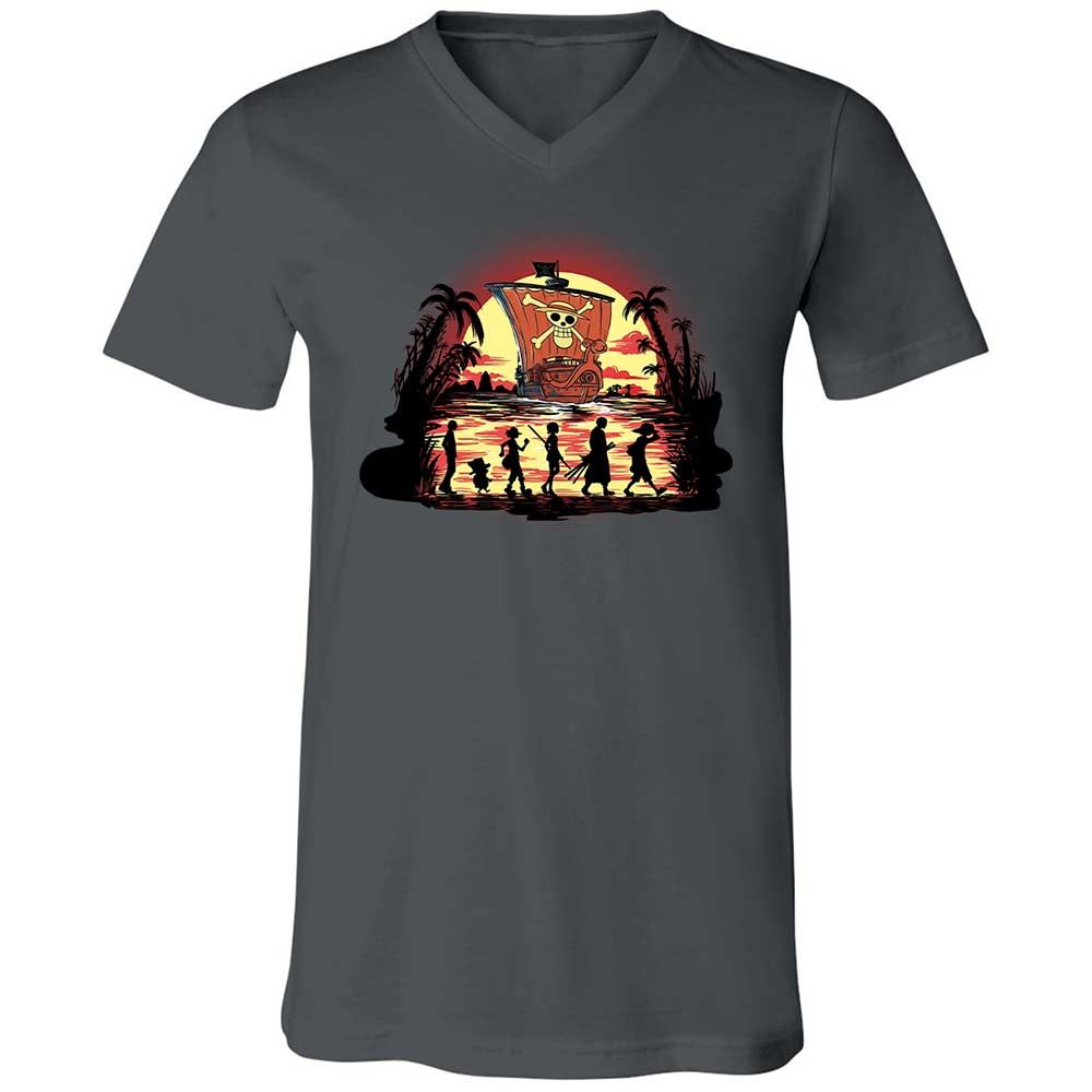 Unisex V-Neck T-Shirt - 94GAHYGS - Asphalt - 13