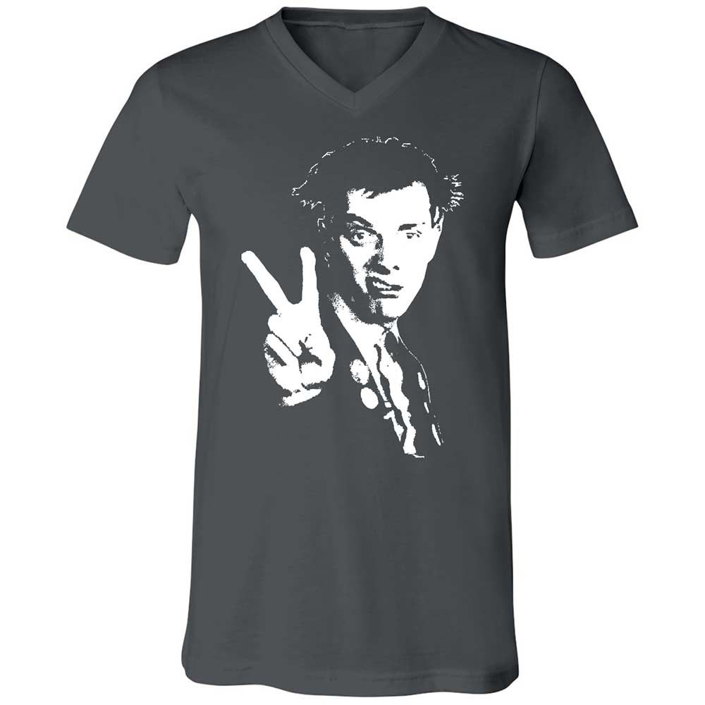 Unisex V-Neck T-Shirt - Black - Asphalt - 13