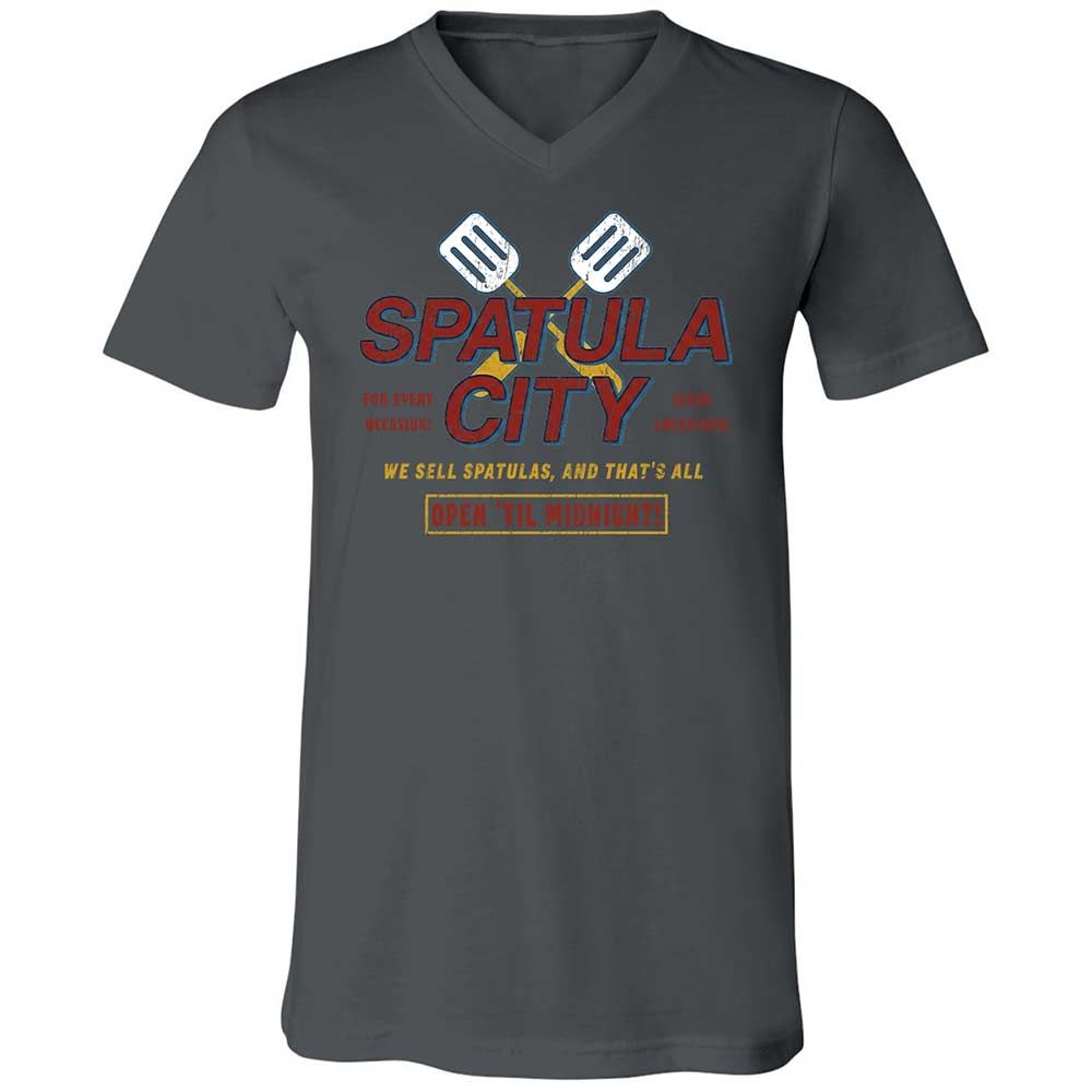 Unisex V-Neck T-Shirt - EFZ2QTJ9 - Asphalt - 13