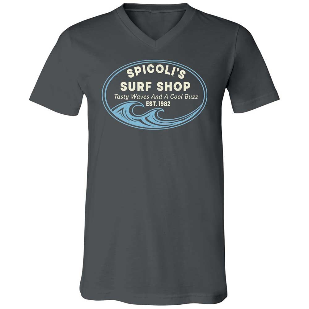 Unisex V-Neck T-Shirt - CV9UFMQT - Asphalt - 13