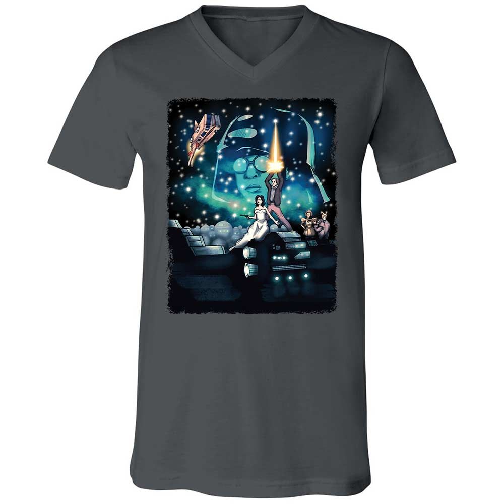 Unisex V-Neck T-Shirt - 5JEGZ8H2 - Asphalt - 13