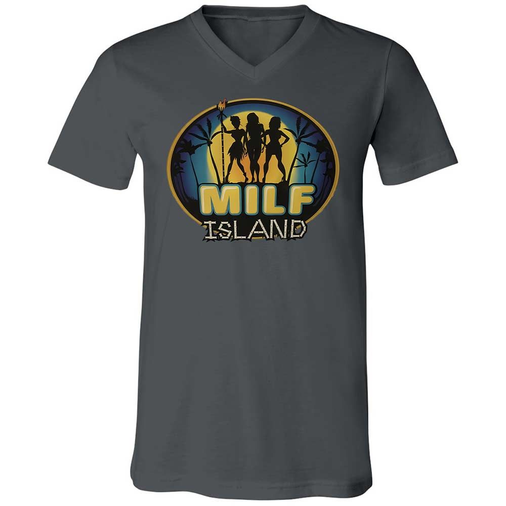 Unisex V-Neck T-Shirt - UDYEMDHJ - Asphalt - 13