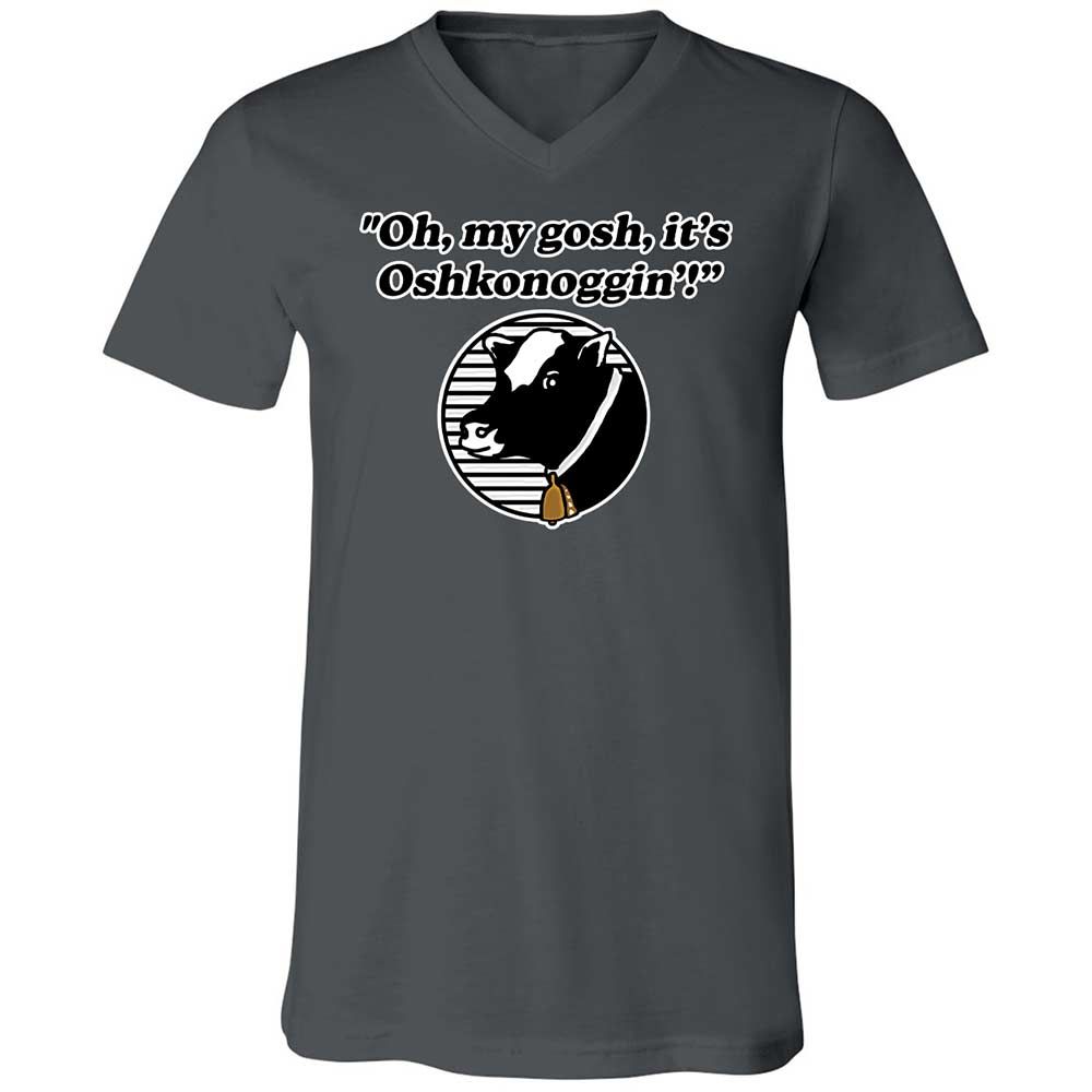Unisex V-Neck T-Shirt - 1P4VD1AQ - Asphalt - 13