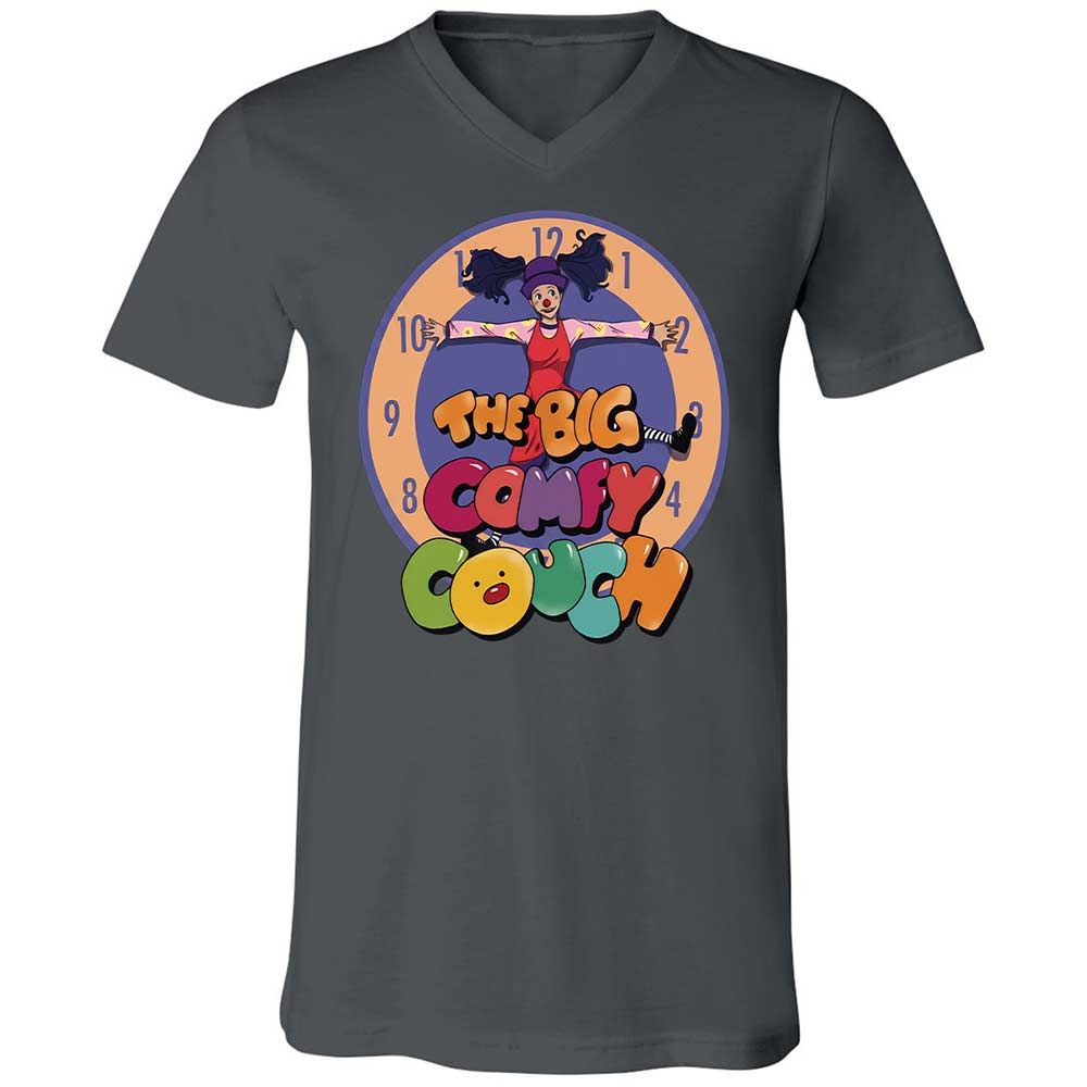 Unisex V-Neck T-Shirt - ZJXEPVL1 - Asphalt - 13