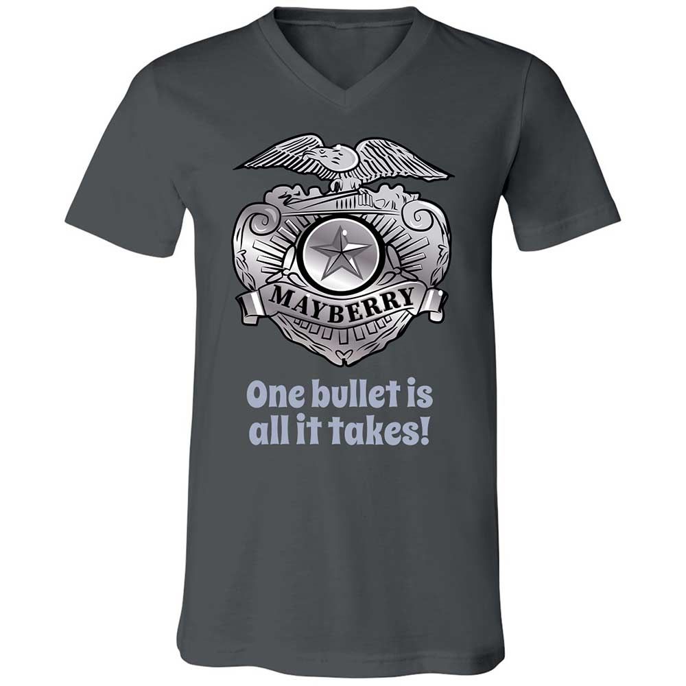 Unisex V-Neck T-Shirt - S3N4JZDA - Asphalt - 13