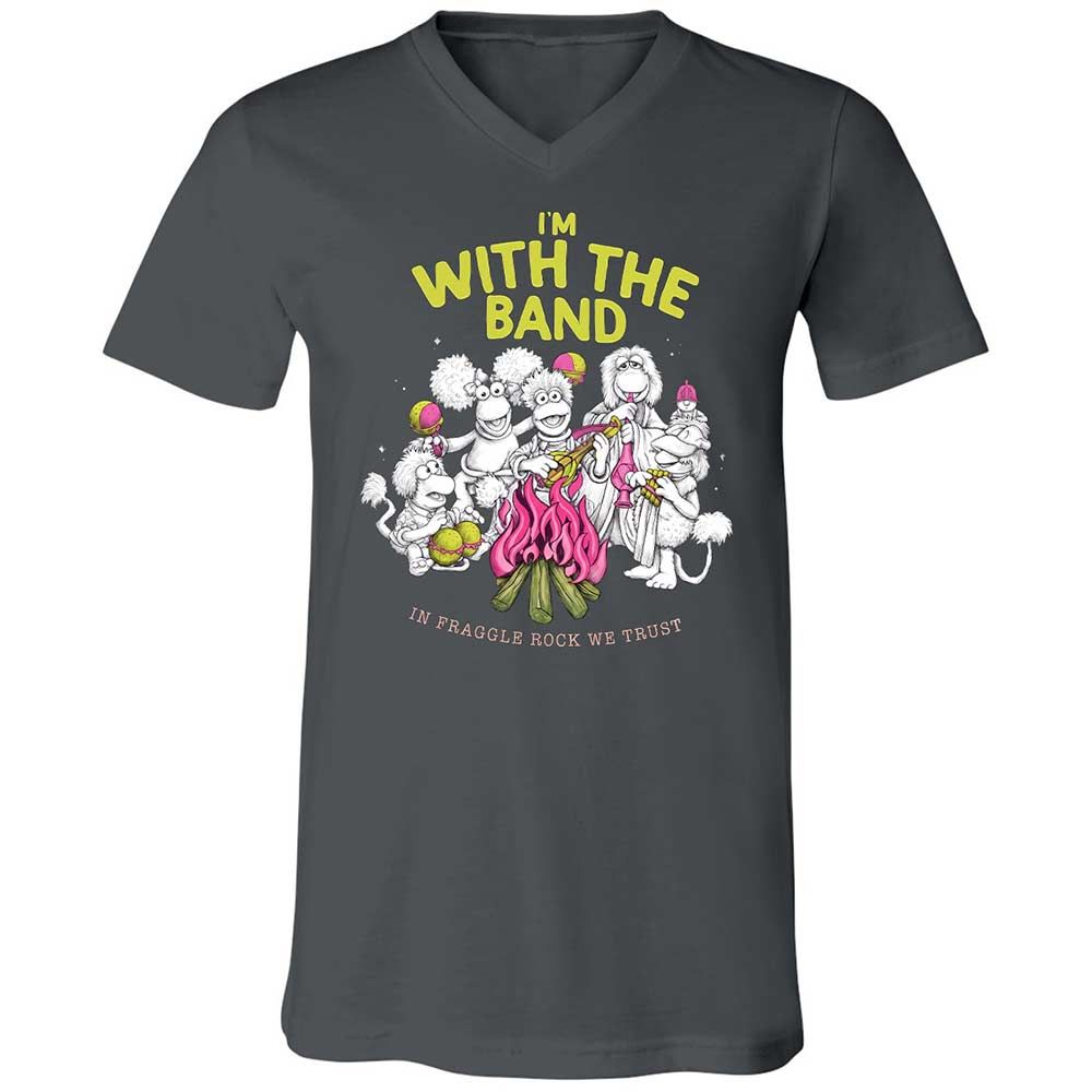 Unisex V-Neck T-Shirt - 87A15QZF - Asphalt - 13