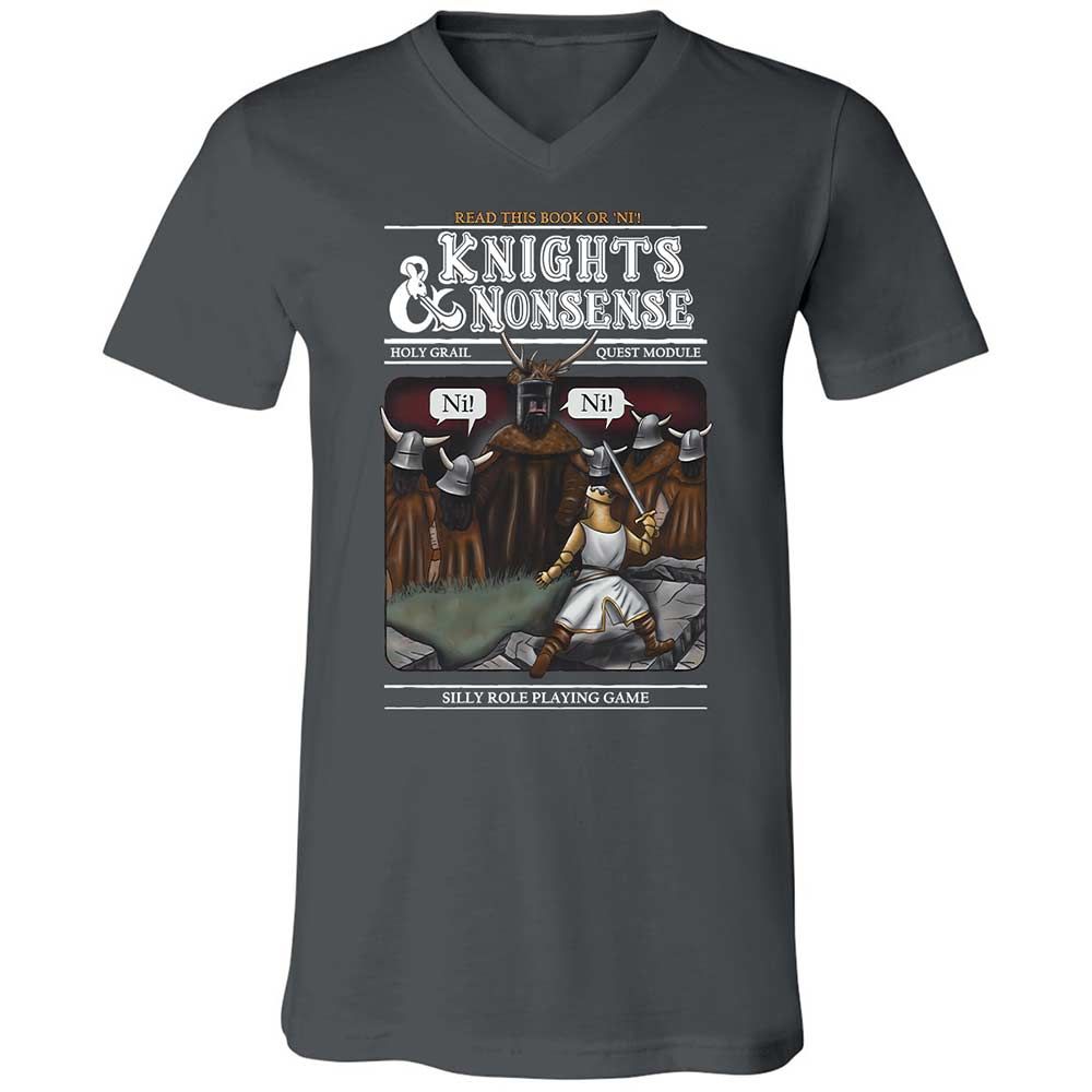 Unisex V-Neck T-Shirt - 8DRAX6KJ - Asphalt - 13