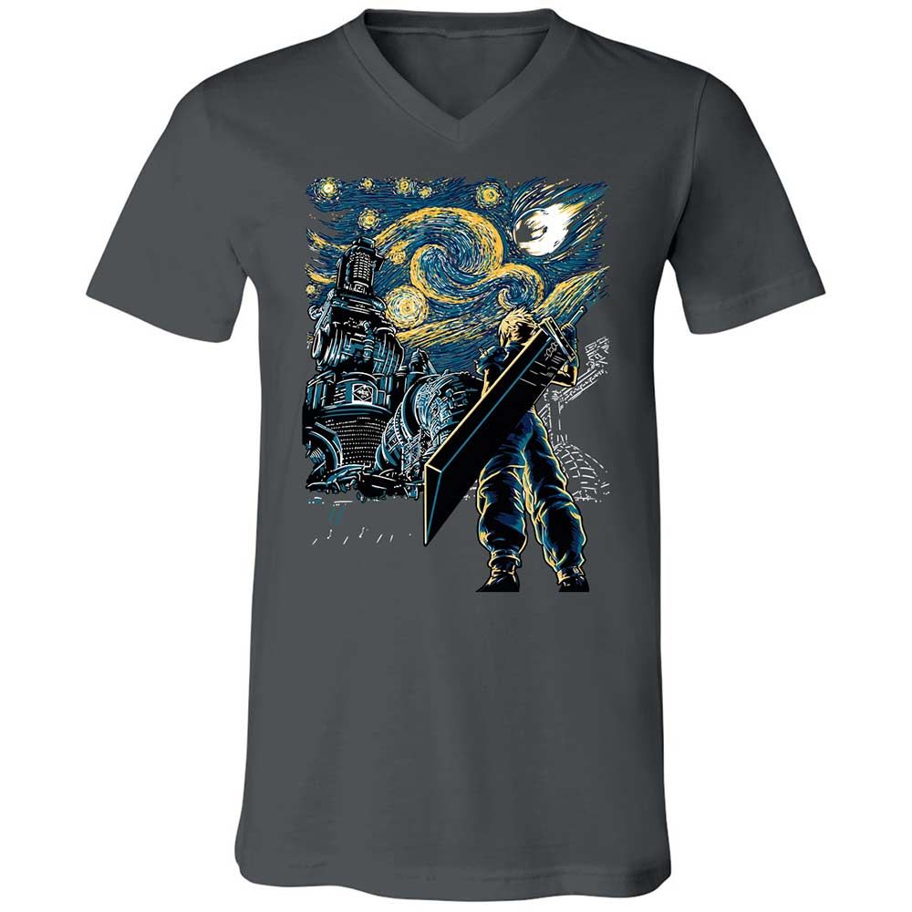 Unisex V-Neck T-Shirt - BH7BAXPF - Asphalt - 13