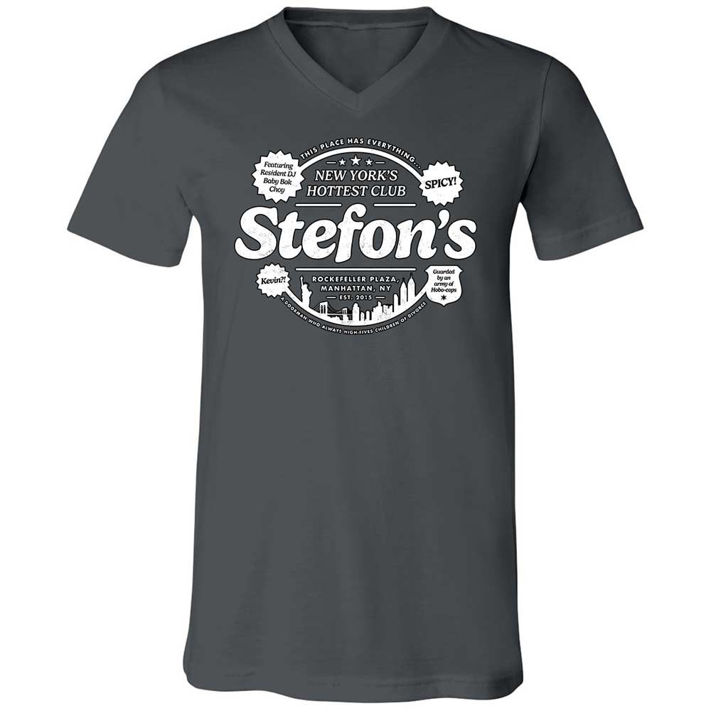 Unisex V-Neck T-Shirt - 38ZFR9DT - Asphalt - 13