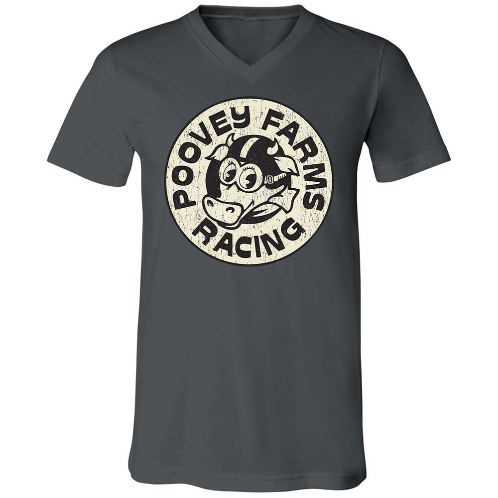 Unisex V-Neck T-Shirt - 3VRTYB4L - Asphalt - 13