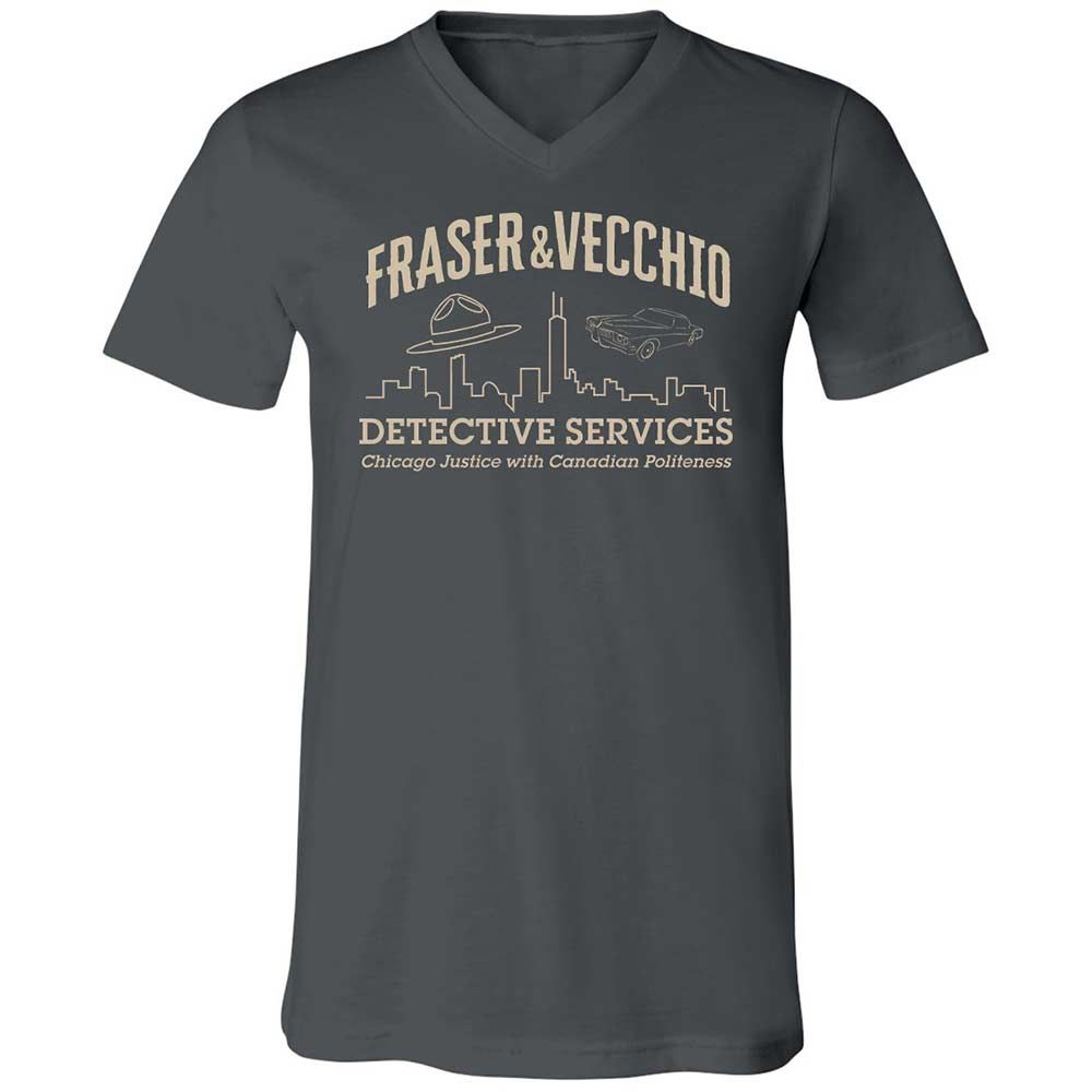 Unisex V-Neck T-Shirt - 6P42WTCT - Asphalt - 13