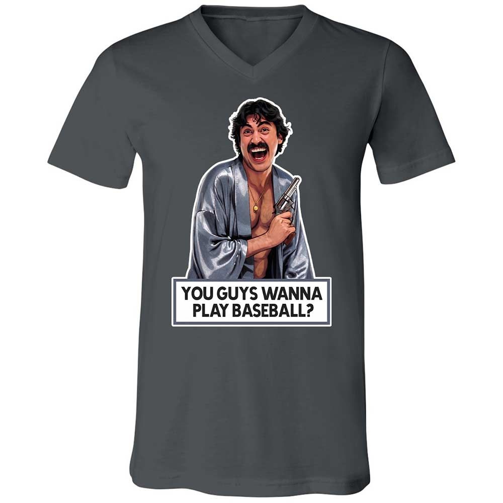 Unisex V-Neck T-Shirt - 66FJ7ARY - Asphalt - 13