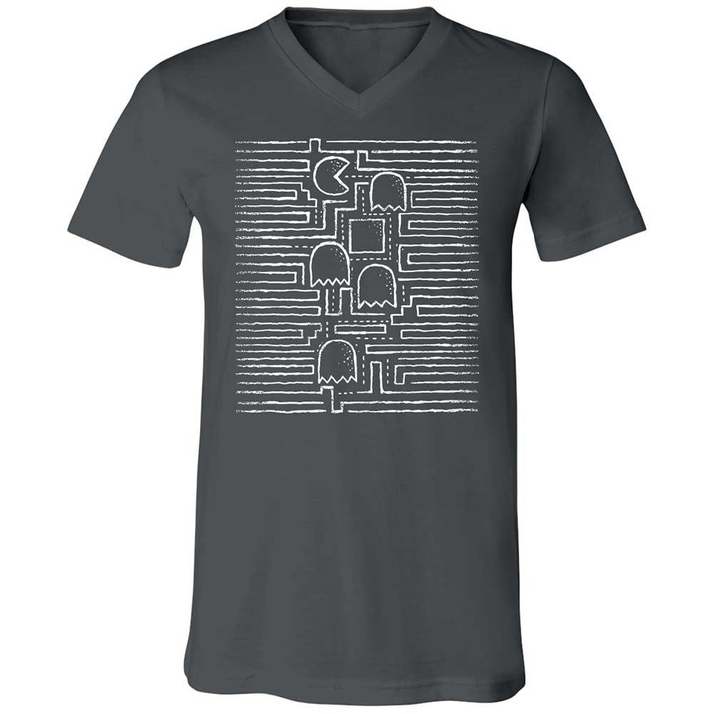 Unisex V-Neck T-Shirt - 8PL4Z4XW - Asphalt - 13