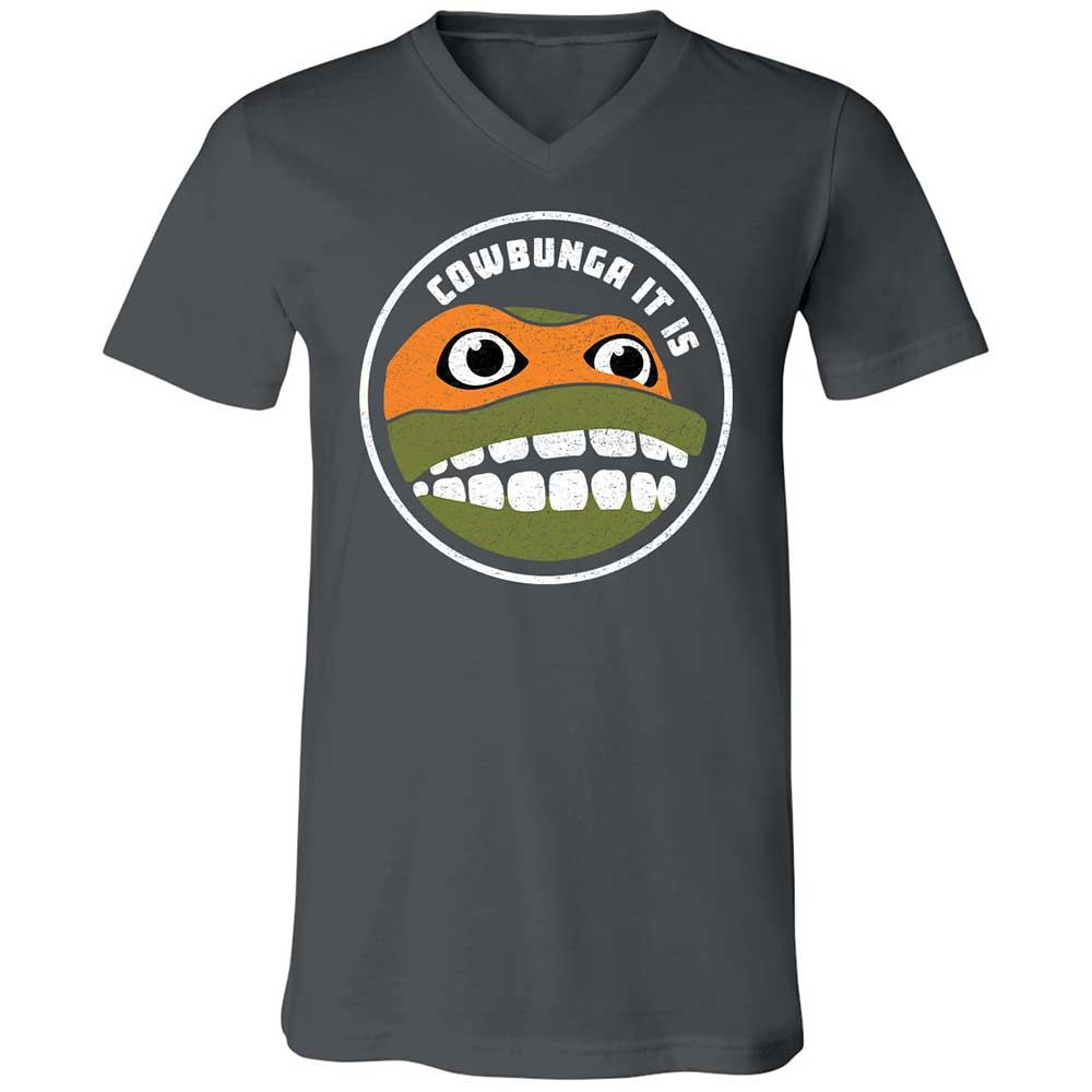 Unisex V-Neck T-Shirt - 7FSP8CW6 - Asphalt - 13