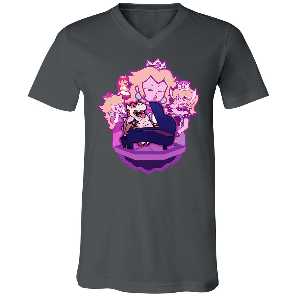 Unisex V-Neck T-Shirt - 1PBRJDFS - Asphalt - 13
