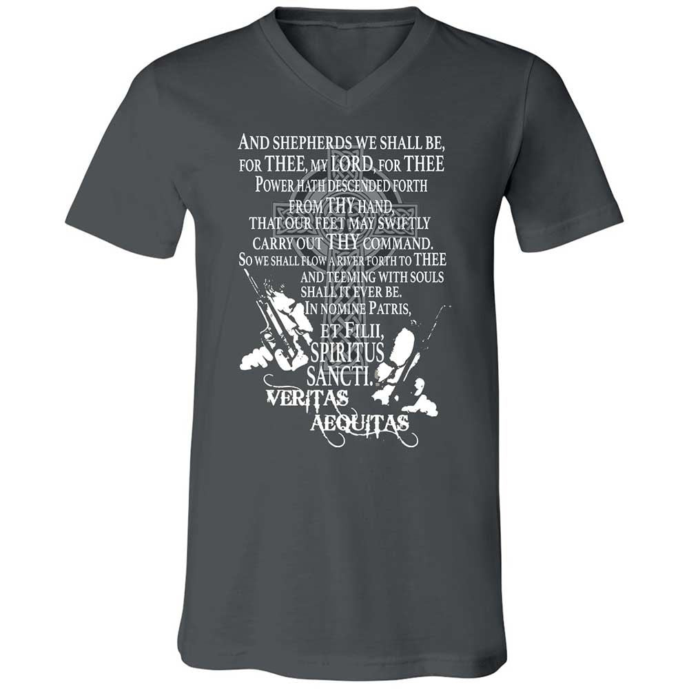 Unisex V-Neck T-Shirt - 9G9GZ6C3 - Asphalt - 13