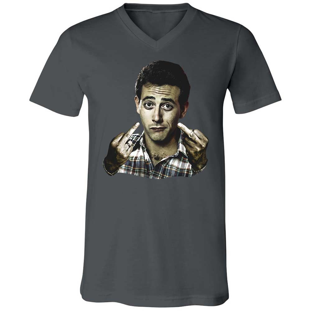 Unisex V-Neck T-Shirt - F3RYF1GF - Asphalt - 13