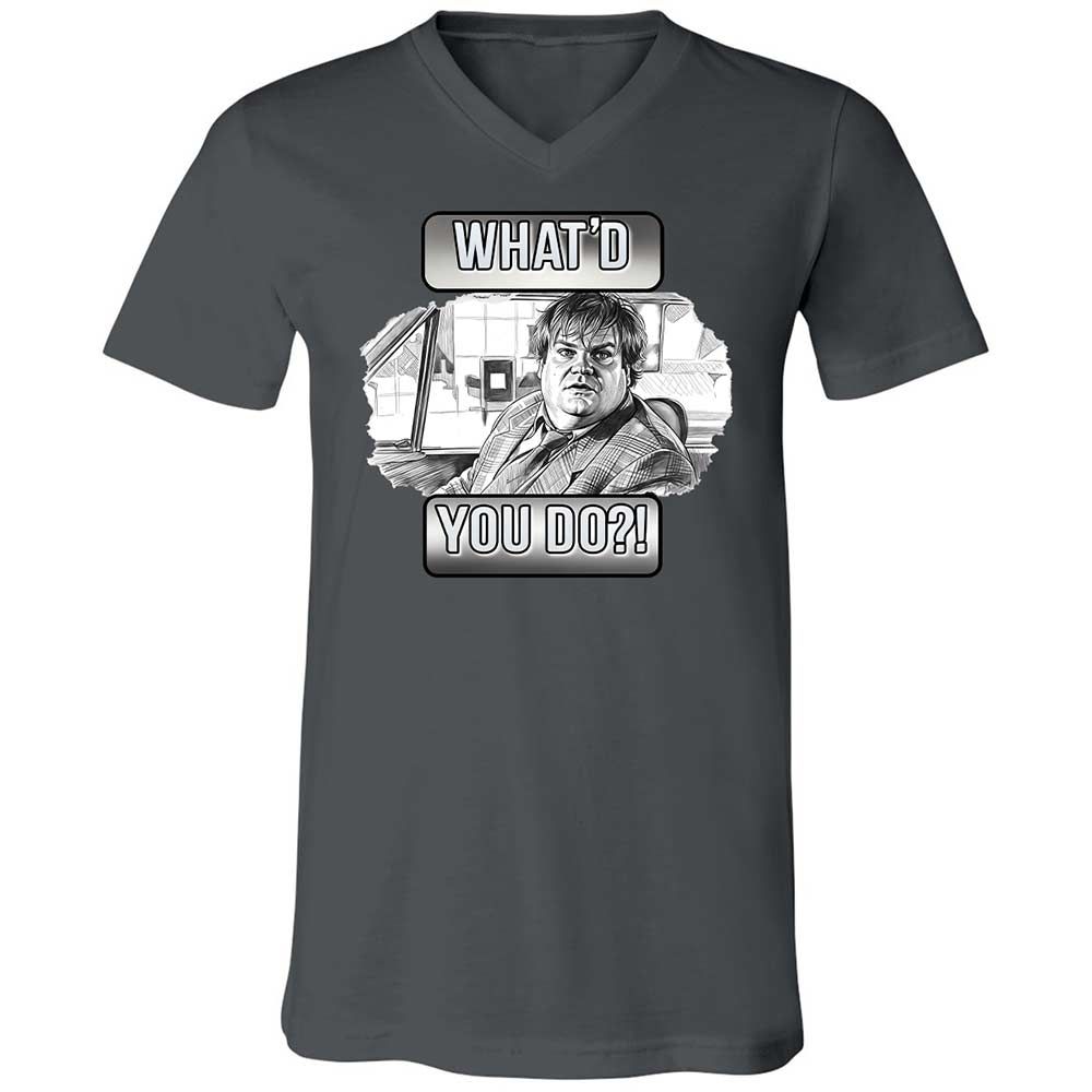 Unisex V-Neck T-Shirt - ACU6N5M1 - Asphalt - 13