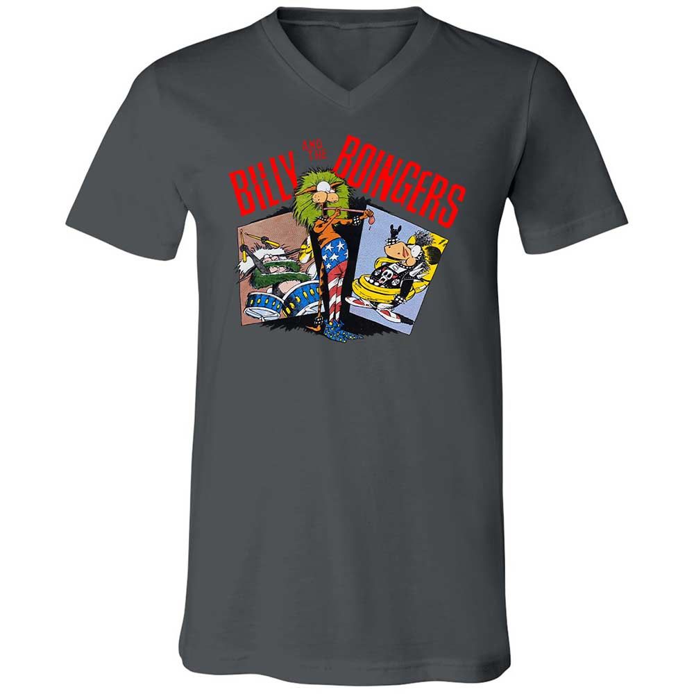 Unisex V-Neck T-Shirt - QX2GADAT - Asphalt - 13