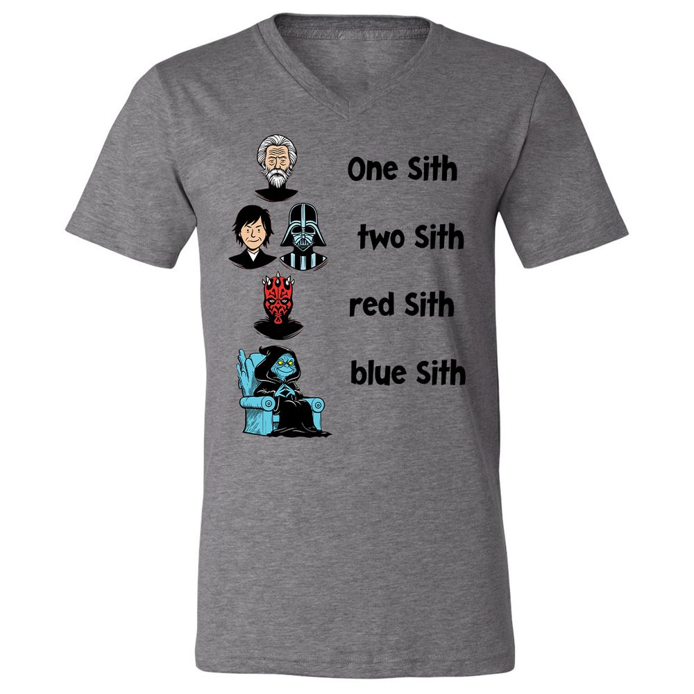 Unisex V-Neck T-Shirt - SV2YJG8X - Deep Heather - 13