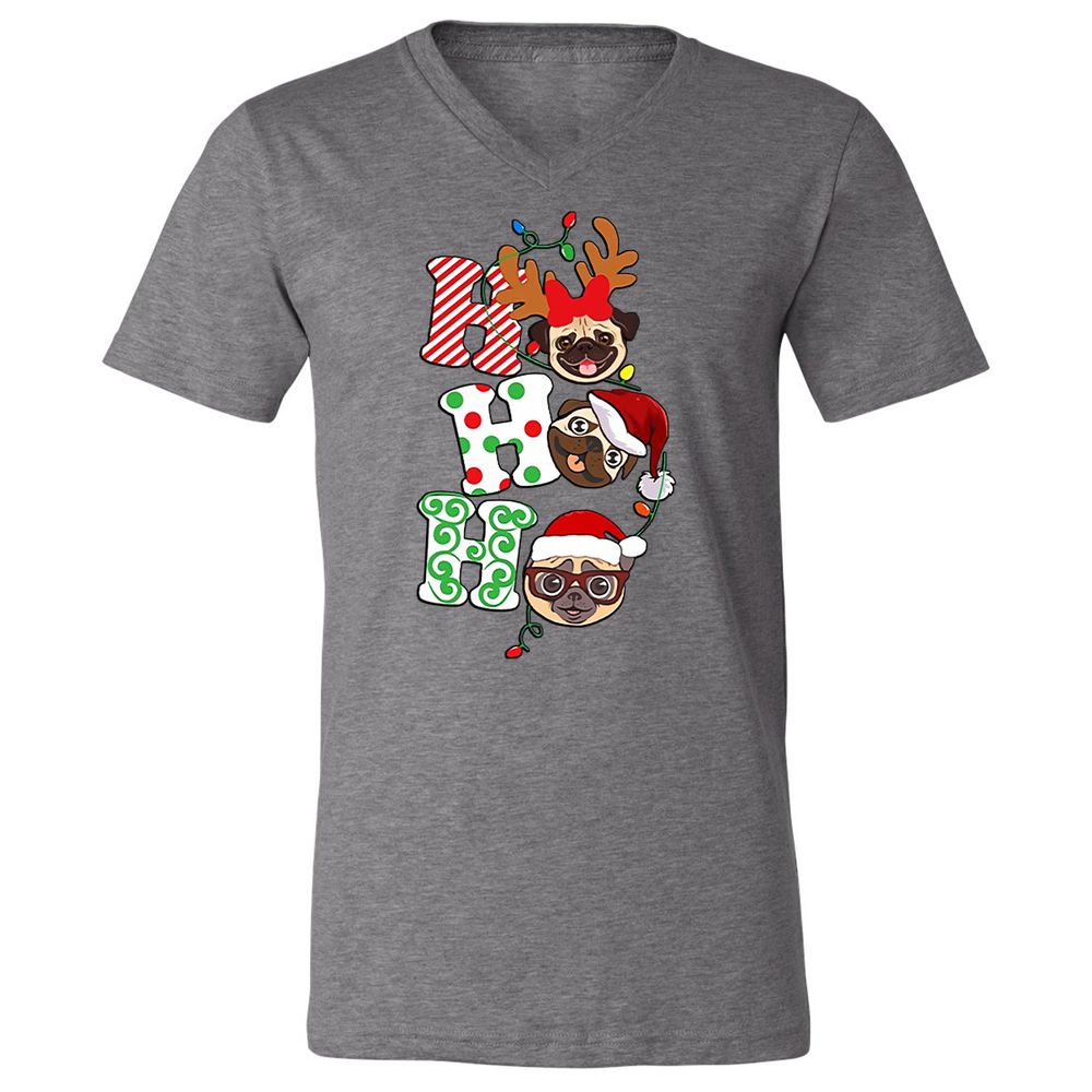 Unisex V-Neck T-Shirt - VXZ68U8F - Deep Heather - 13