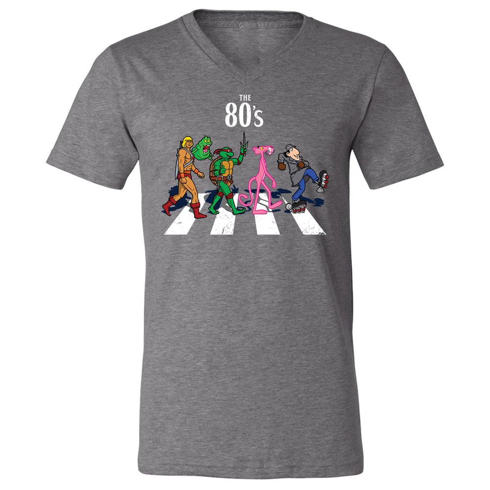 Unisex V-Neck T-Shirt - 42UGYXSZ - Deep Heather - 13