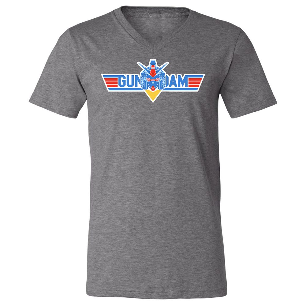 Unisex V-Neck T-Shirt - GL2LNRG3 - Deep Heather - 13