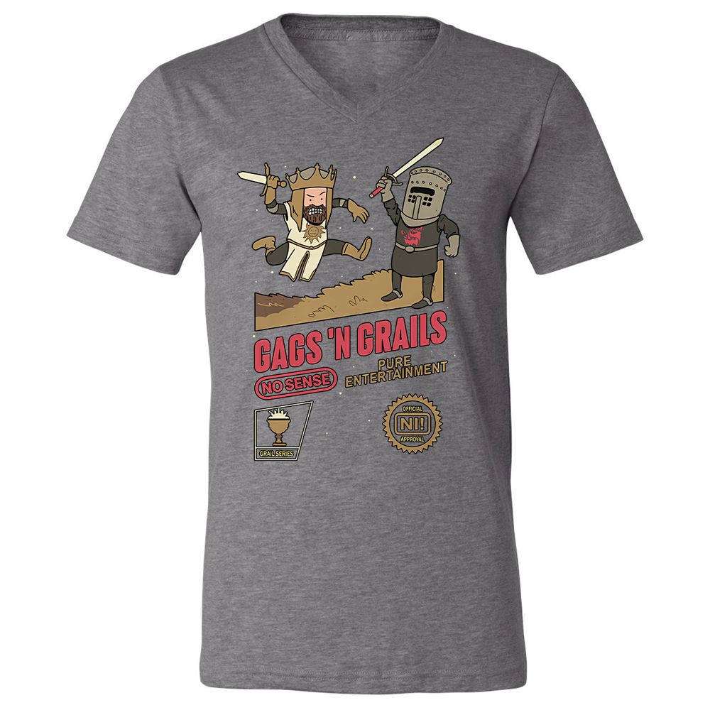 Unisex V-Neck T-Shirt - E86P23SQ - Deep Heather - 13