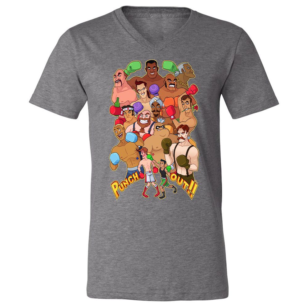 Unisex V-Neck T-Shirt - 4ZNPMJY5 - Deep Heather - 13
