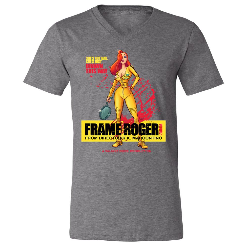 Unisex V-Neck T-Shirt - VSM39GR3 - Deep Heather - 13