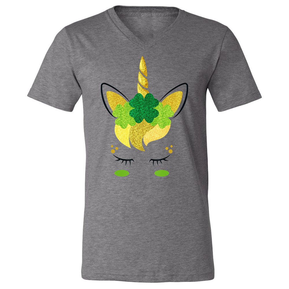 Unisex V-Neck T-Shirt - KAAFBGQR - Deep Heather - 13